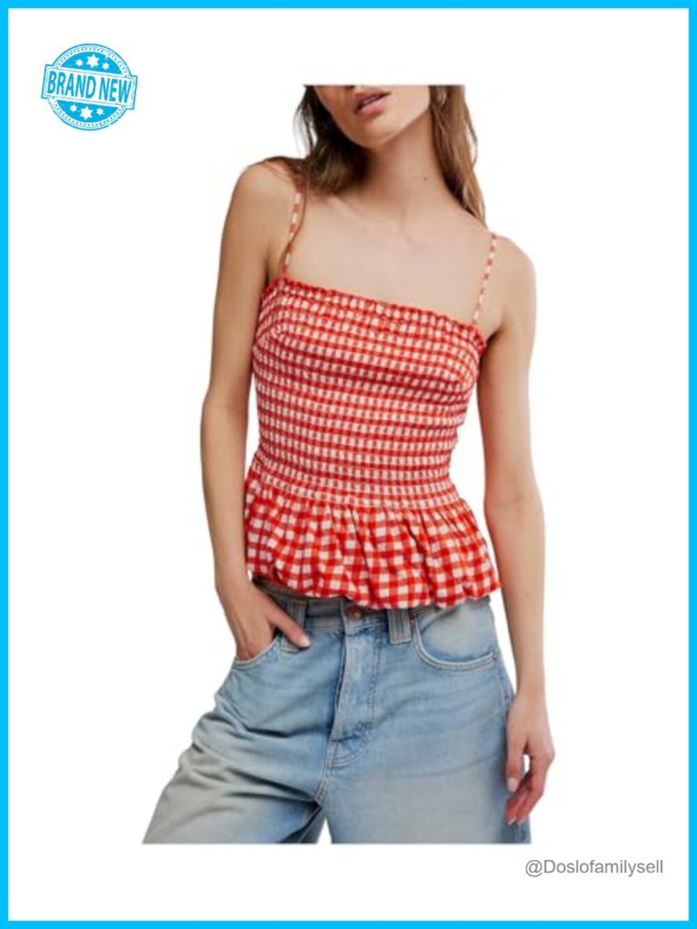 Free People Sundance Tank Top Sleeveless Adjustable Straps Fitted Cotton Blend